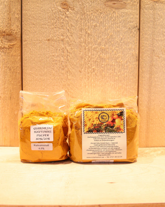 Gurkmeja med Havtorns Pulver